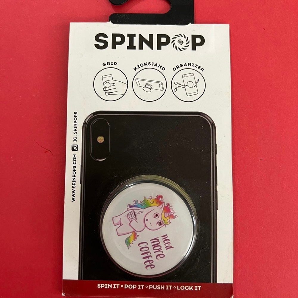 spinpop need more coffee unicorn A4